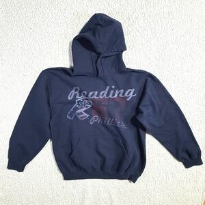 Reading Phillies MiLB Navy Blue Graphic Pullover Hoodie Sweatshirt 67 Logo